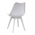 Σετ τραπεζαρία 5τμχ Darlen - Viva Megapap χρώμα sapphire oak - λευκό 125x72x74εκ.