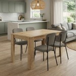 Σετ τραπεζαρία 5τμχ Darlen - Kevin Megapap χρώμα sapphire oak - λαδί 125x72x74εκ.