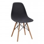 Σετ τραπεζαρία 5τμχ Darlen - Nova Megapap χρώμα λευκό - μαύρο 125x72x74εκ.