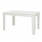 Σετ τραπεζαρία 5τμχ Darlen - Nova Megapap χρώμα λευκό 125x72x74εκ.