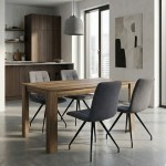 Σετ τραπεζαρία 5τμχ Darlen - Bianca Megapap χρώμα καρυδί - γκρι 125x72x74εκ.