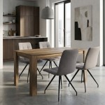 Σετ τραπεζαρία 5τμχ Darlen - Bianca Megapap χρώμα καρυδί - ανοιχτό μπεζ 125x72x74εκ.