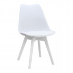 Σετ τραπεζαρία 5τμχ Darlen - Viva Megapap χρώμα λευκό εφέ μαρμάρου - λευκό 125x72x74εκ.