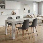 Σετ τραπεζαρία 5τμχ Darlen - Iris Megapap χρώμα λευκό εφέ μαρμάρου - γκρι/φυσικό πόδι 125x72x74εκ.