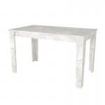 Σετ τραπεζαρία 5τμχ Darlen - Vela Megapap χρώμα λευκό εφέ μαρμάρου - μαύρο 125x72x74εκ.