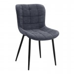 Σετ τραπεζαρία 5τμχ Darlen - Chiara Megapap χρώμα λευκό εφέ μαρμάρου - ανθρακί 125x72x74εκ.