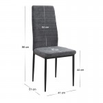 Σετ τραπεζαρία 5τμχ Bohema - Rosa Megapap χρώμα ivory/sepet oak - γκρι Ø90x77,7εκ.