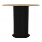 Σετ τραπεζαρία 5τμχ Bohema - Kevin Megapap χρώμα μαύρο/sepet oak - μουσταρδί Ø90x77,7εκ.