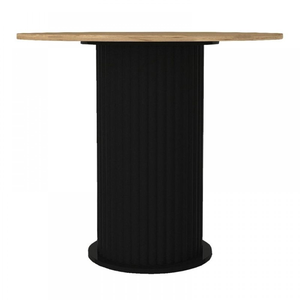 Σετ τραπεζαρία 5τμχ Bohema - Jacob Megapap χρώμα μαύρο/sepet oak - κυπαρισσί Ø90x77,7εκ.