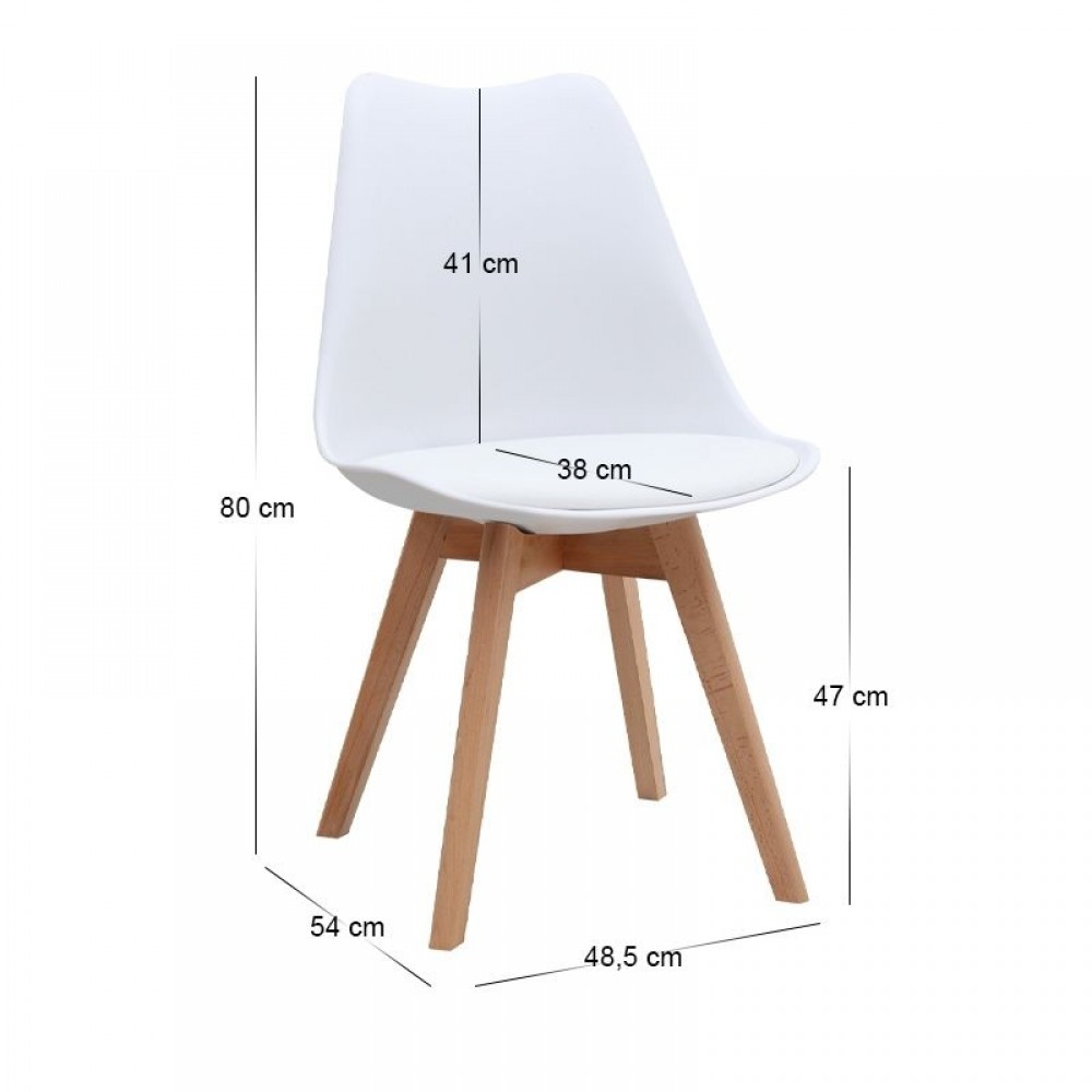 Σετ τραπεζαρία 5τμχ Xana - Viva Megapap χρώμα sepet oak - λευκό Ø90x77,5εκ.