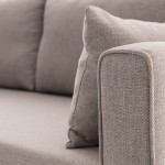 Γωνιακός καναπές Bella Megapap αριστερή γωνία υφασμάτινος χρώμα κρεμ 275x165x85εκ.