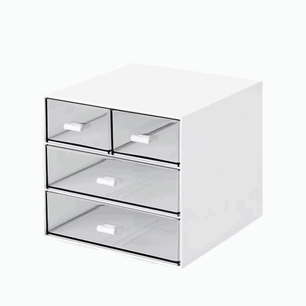 Organizer με 4 συρτάρια λευκό Y14,6x15,5x17,6εκ.