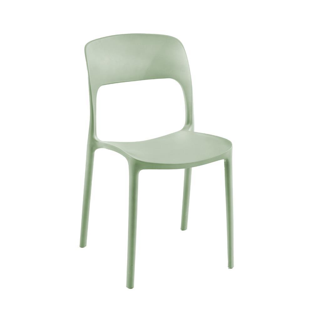 Καρέκλα πλαστική Curves Nextdeco λαχανί PP UV protection Y82,5x41x57 εκ