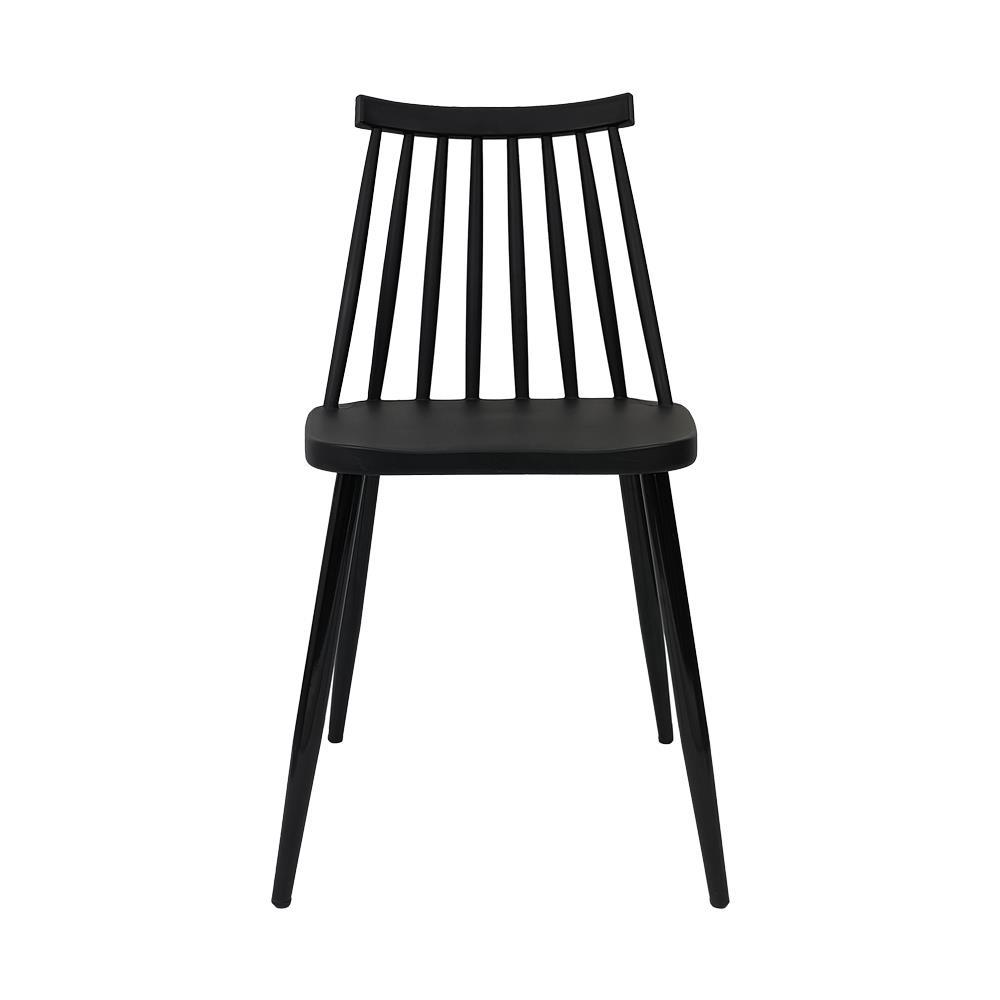 Καρέκλα πλαστική Vanessa Nextdeco μαύρη PP με μεταλλικά πόδια Y79x42x45 εκ.