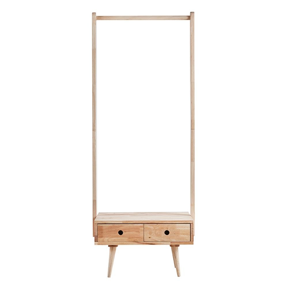 Κρεμάστρα ρούχων Nextdeco Natural μασίφ ξύλο Υ165,5x65x40εκ.