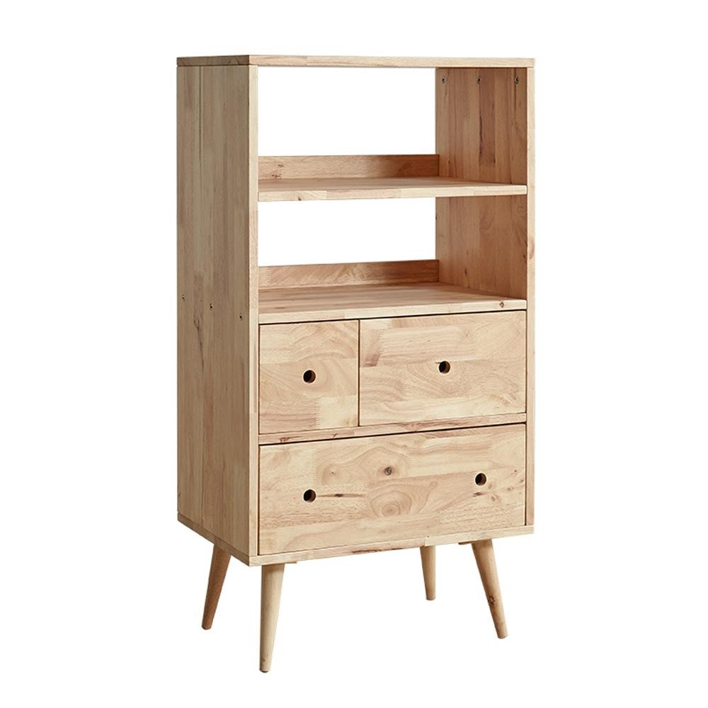 Ραφιέρα με συρτάρια Nextdeco Natural μασίφ ξύλο Υ115x60x40εκ.