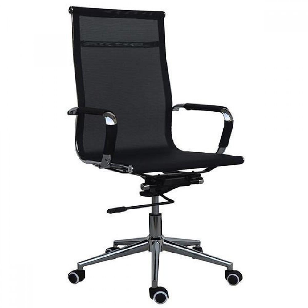 Καρέκλα διευθυντική τροχήλατη Nextdeco μαύρη 120x54x64εκ.