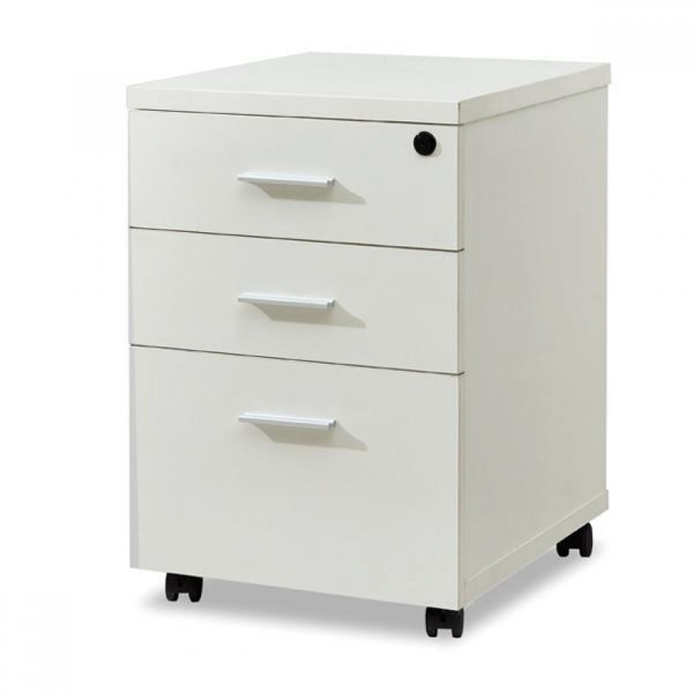 Συρταριέρα ξύλινη Nextdeco τροχήλατη λευκή Υ60x40x44εκ.