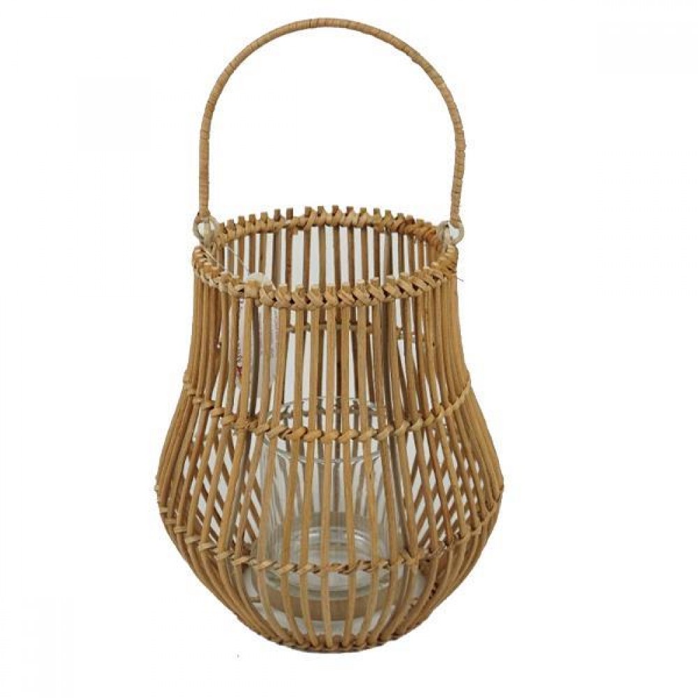 Φανάρι διακοσμητικό boho rattan Ø15/20xΥ37εκ.