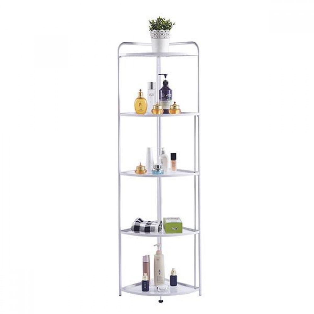 Ραφιέρα γωνιακή πτυσσόμενη Nextdeco με 5 ράφια λευκή Υ156x35x38εκ.