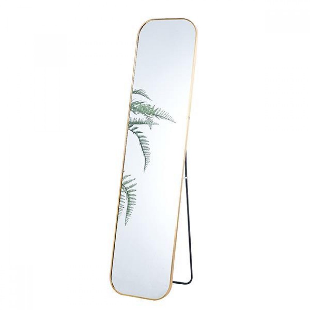 Καθρέφτης επιδαπέδιος Nextdeco χρυσό μεταλλικό πλαίσιο 40x160εκ