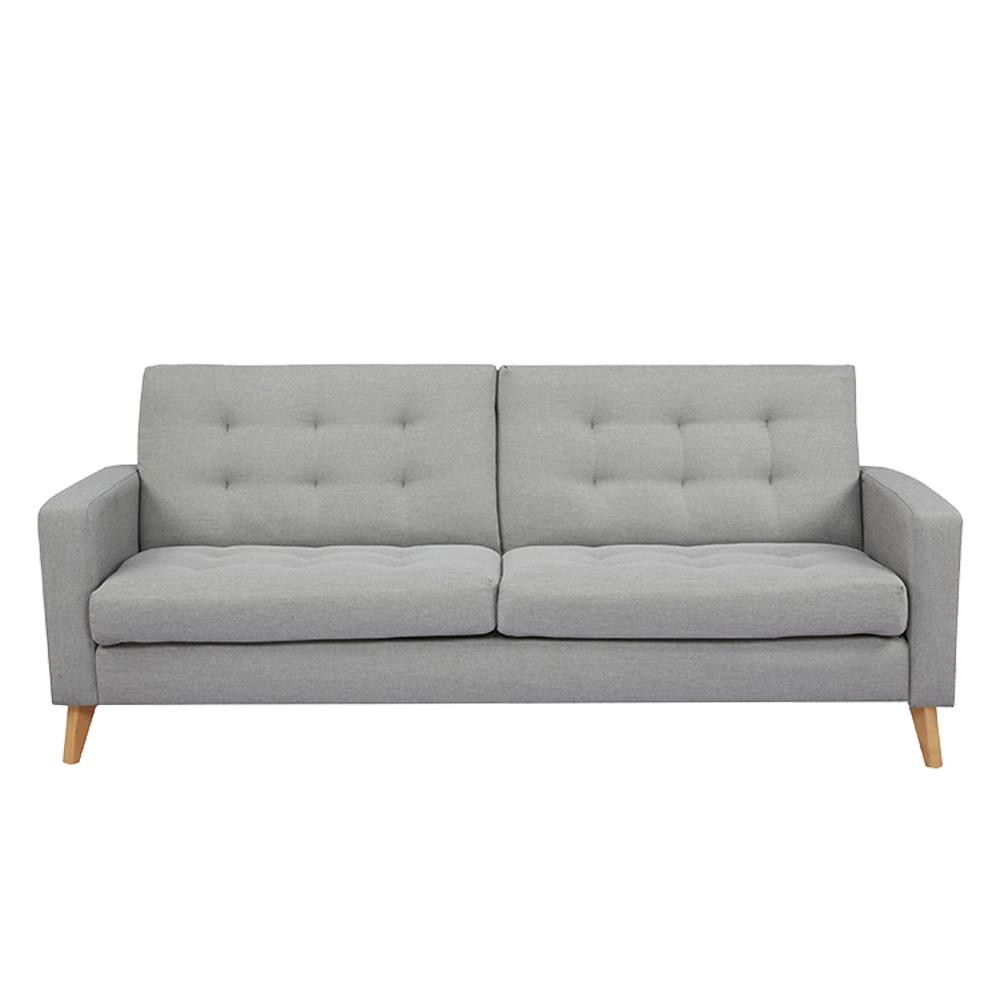 Καναπές κρεβάτι τριθέσιος Nextdeco Soho khaki light Υ81x201x90εκ.