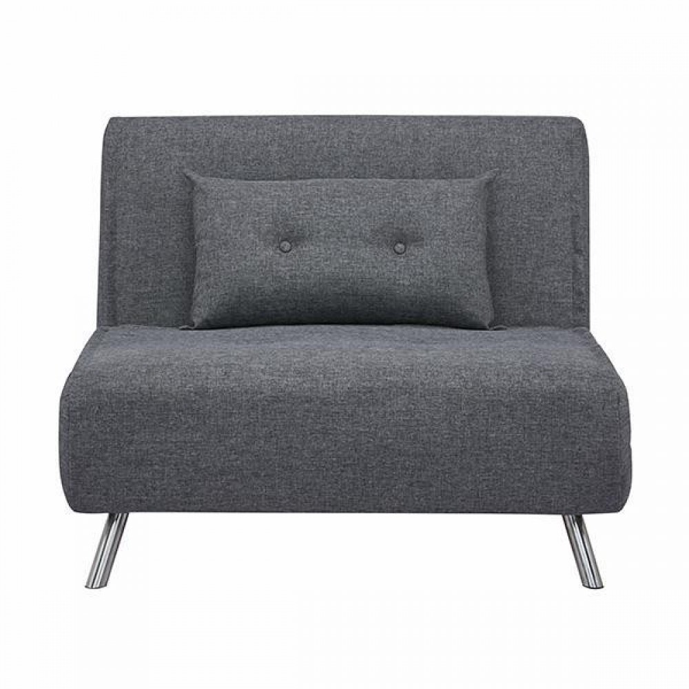 Πολυθρόνα κρεβάτι Nextdeco Berlin σκούρο γκρι Υ92x100x91εκ.