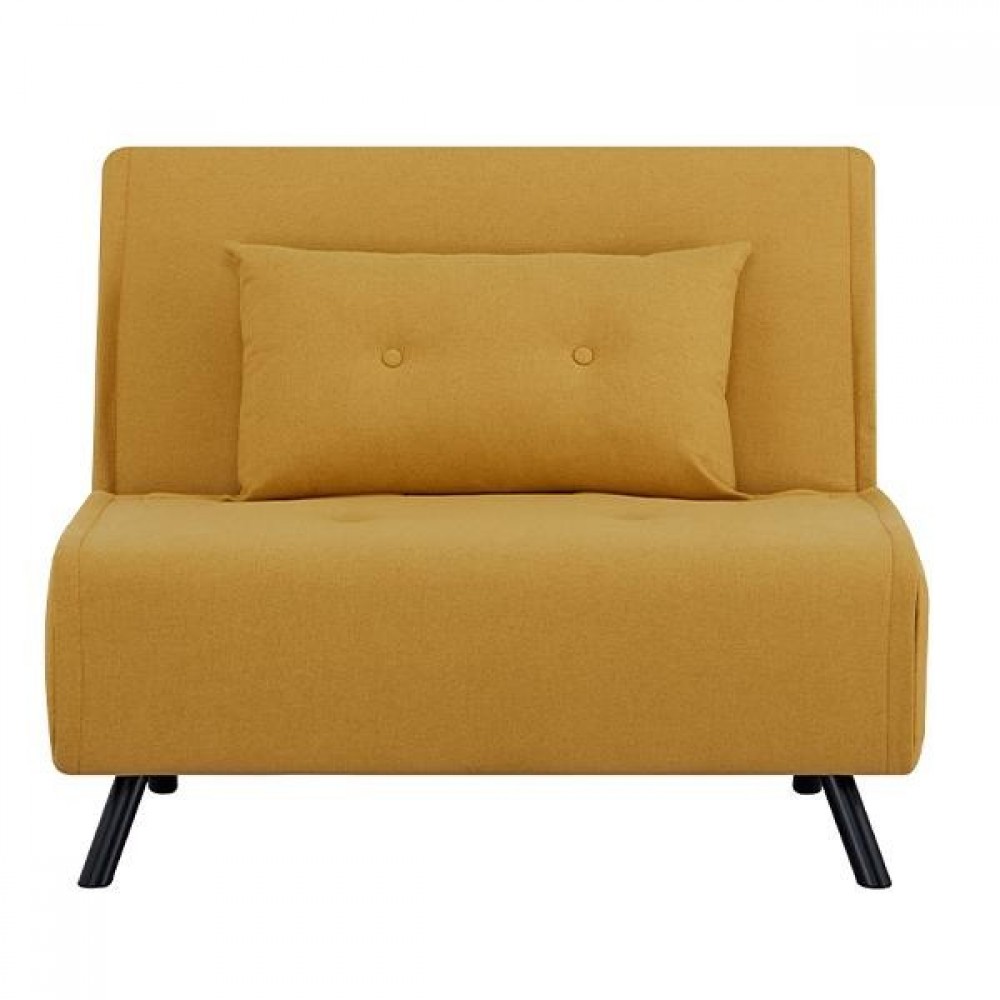 Πολυθρόνα κρεβάτι Nextdeco Berlin μουσταρδί Υ92x100x91εκ.