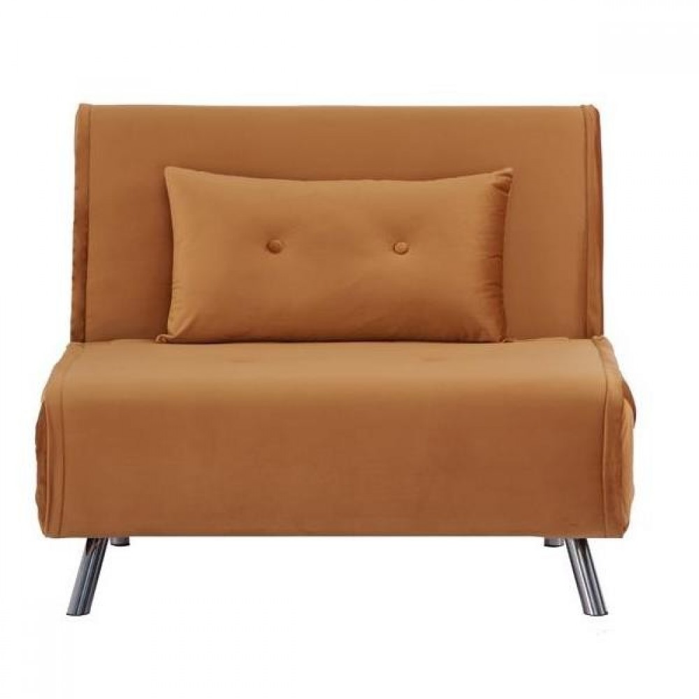 Πολυθρόνα κρεβάτι Nextdeco Berlin σκούρο πορτοκαλί Υ92x100x91εκ.