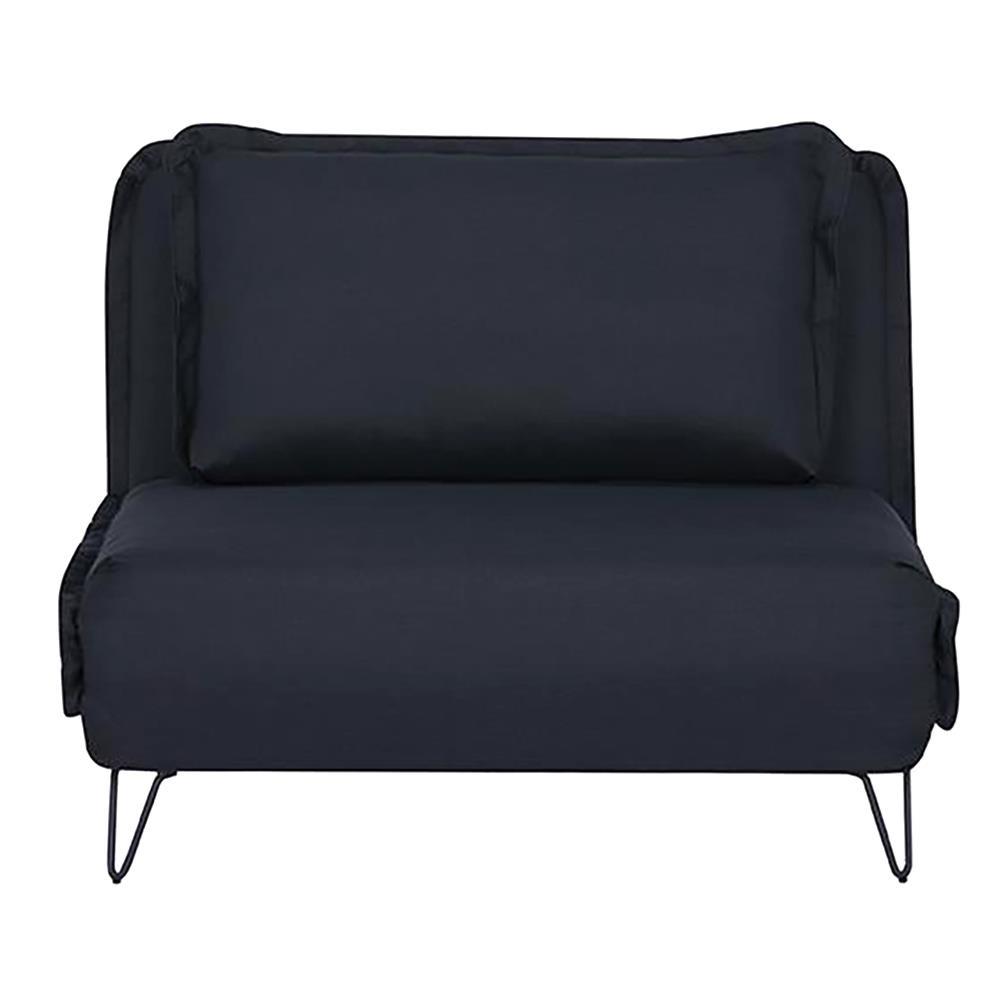 Πολυθρόνα κρεβάτι Nextdeco Madrid μαύρη Υ82x112x92εκ.