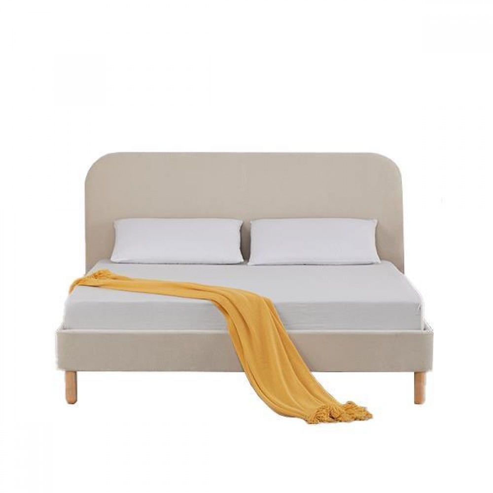 Κρεβάτι διπλό Nextdeco Manila beige 160x200xY87εκ.