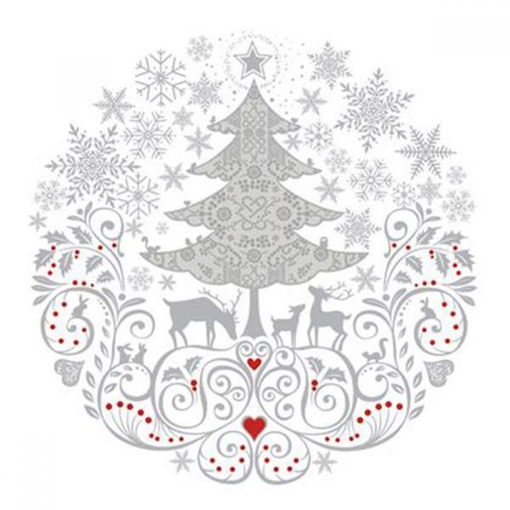 Χαρτοπετσέτες 20τεμ. 33x33εκ "Χριστουγεννιάτικη σύνθεση σε κύκλο" (SD_GW_009401)