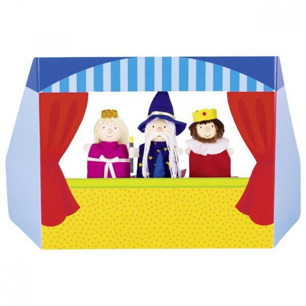 Goki κουκλοθέατρο με 3 δαχτυλoφιγούρες χάρτινο Y22x26x13εκ.