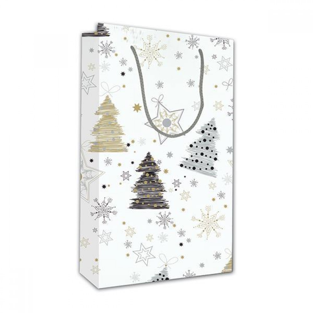 Next χάρτινη τσάντα Χριστουγέννων έλατα Υ41x24,5x9εκ
