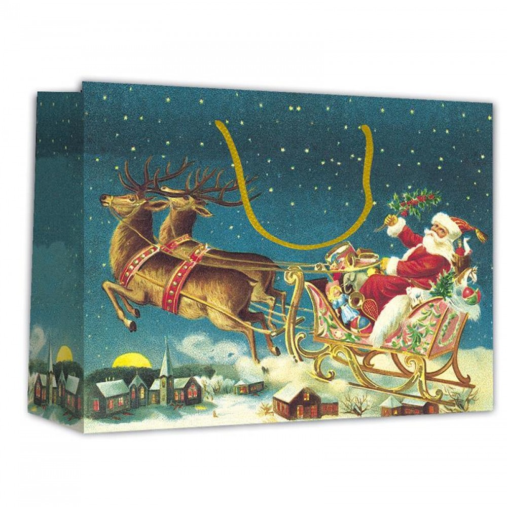 Next χάρτινη τσάντα Άγιος Βασίλης Υ26x36x12