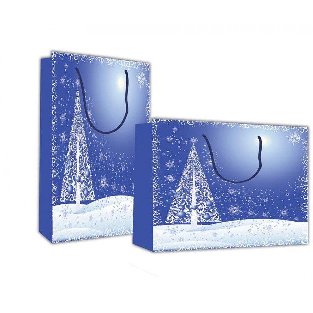 Next χάρτινη τσάντα Χριστουγεννιάτικο τοπίο Υ41x24,5x9