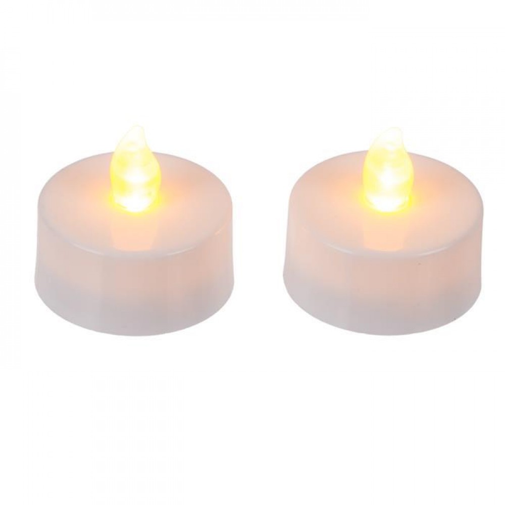 Κεράκι ρεσώ  led λευκό, σετ 4 τμχ. σε blister, Ø4εκ.