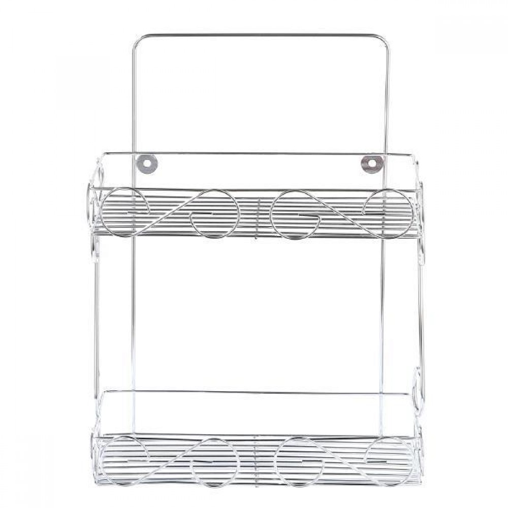 Εταζέρα χρωμίου για το μπάνιο με 2 ράφια