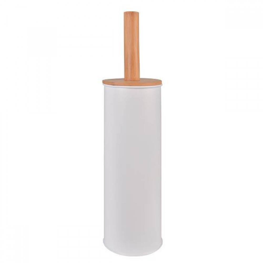 Πιγκάλ λευκό με ξύλινη χειρολαβή  Υ38,5 Ø10εκ