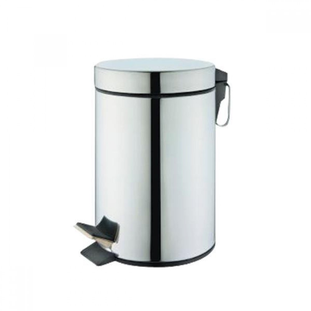 Κάδος απορριμάτων με πεντάλ 7lt inox Y 32cm Ø20cm