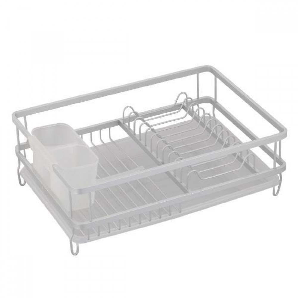 Πιατοθήκη αλουμινίου με θήκη για σκεύη και δίσκο 42,5x30,3x14,4εκ.