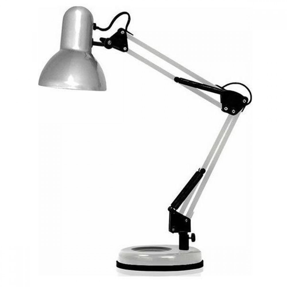 Φωτιστικό σχεδιαστηρίου Ε27 με βάση ασημί Y53x15,5x15,5εκ.