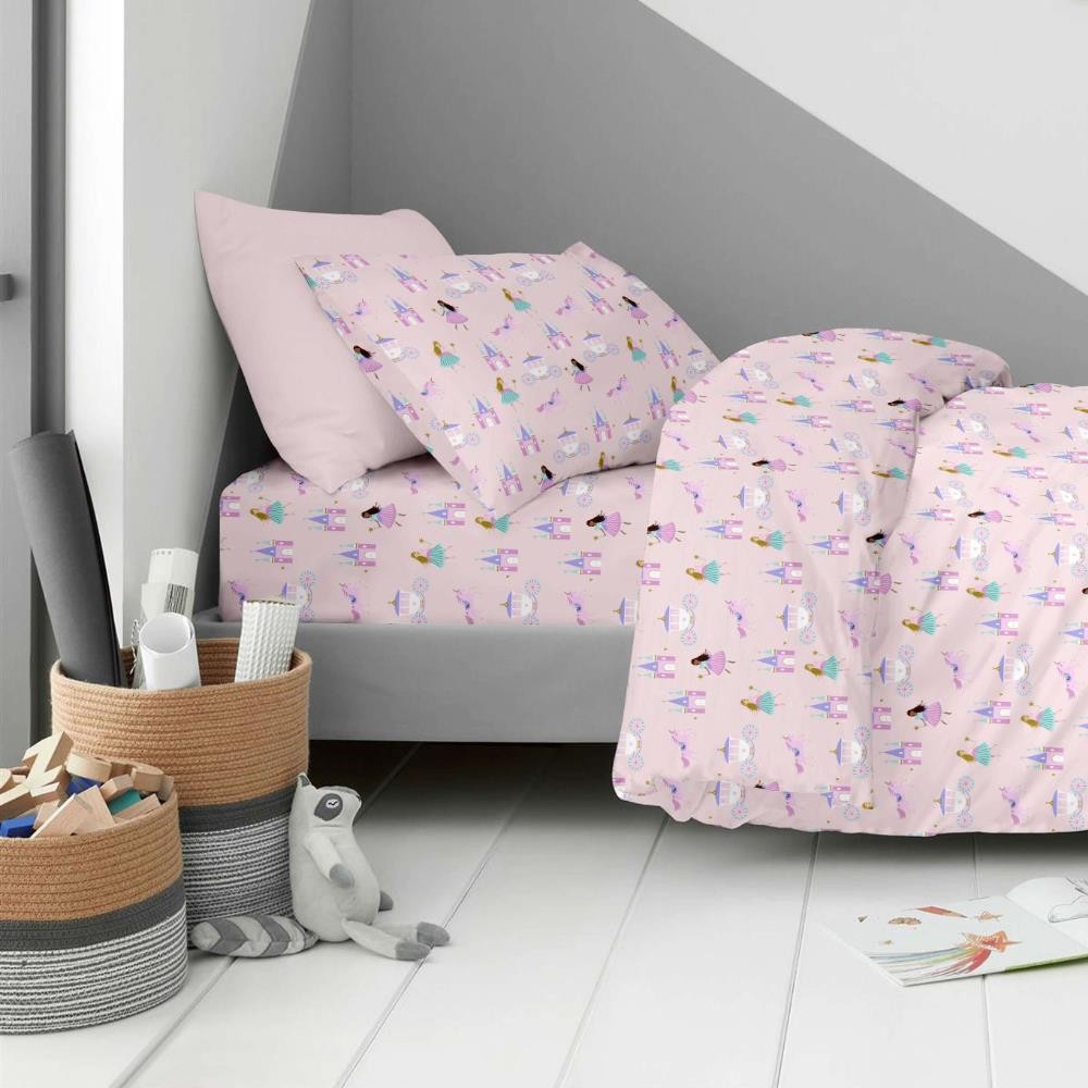 Σετ παιδικά σεντόνια μονά princess από 100% βαμβάκι 170x260εκ.