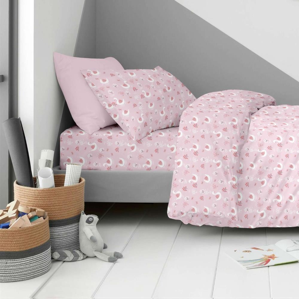 Σετ παιδικά σεντόνια μονά swan II από 100% βαμβάκι 170x260εκ.