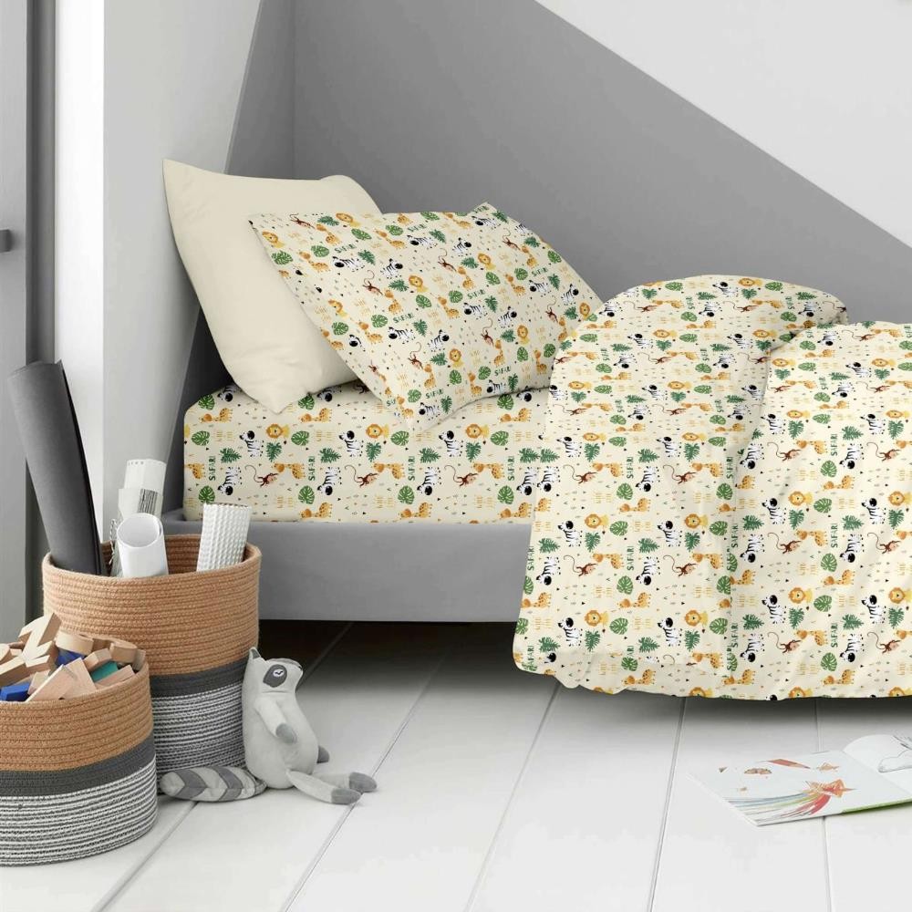 Σετ παιδικά σεντόνια μονά safari - zoo από 100% βαμβάκι 170x260εκ.