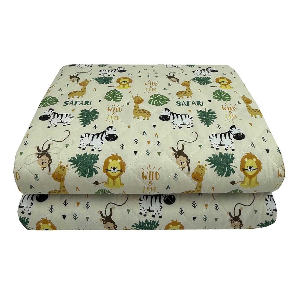 Κουβερλί παιδικό safari - zoo από 100% βαμβάκι 160x250εκ.