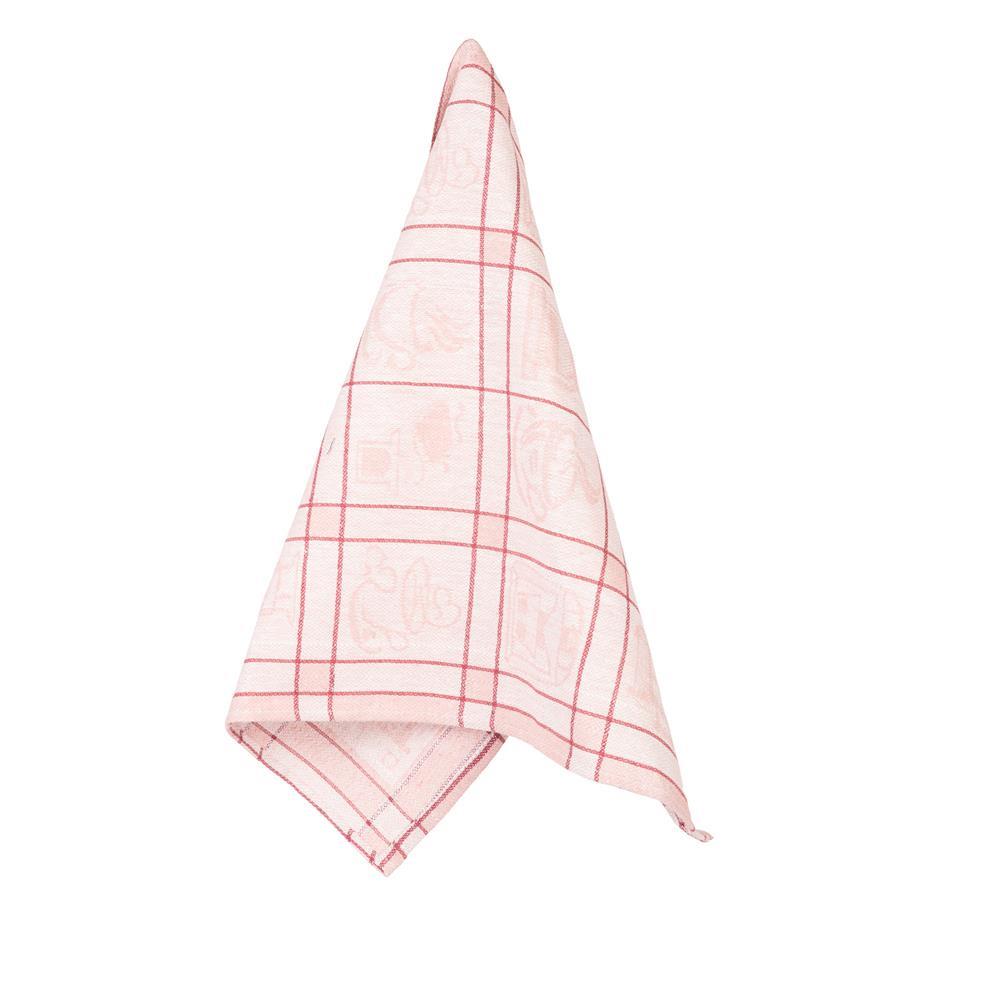 Πετσέτα-ποτηρόπανo κουζίνας "Coffee" κόκκινο λινό 45x65εκ.