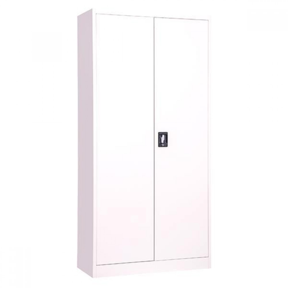 Ντουλάπα μεταλλική Nextdeco δίφυλλη λευκή 4 συρτάρια Υ185x90x40εκ.
