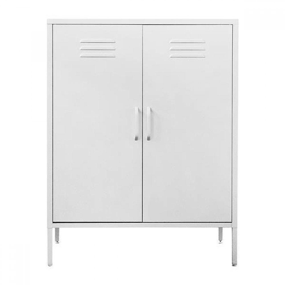 Ντουλάπα μεταλλική Nextdeco δίφυλλη λευκή Υ102x80x40εκ.