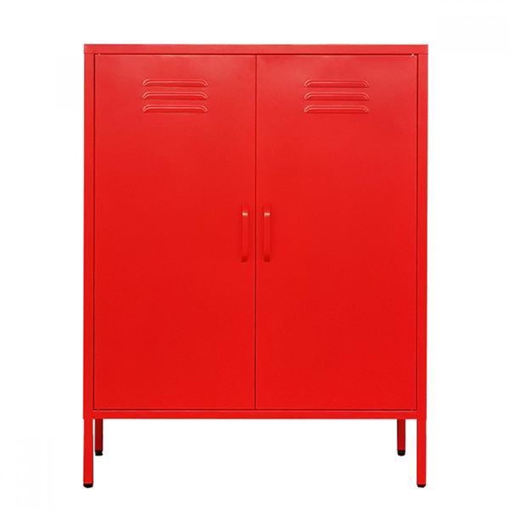 Ντουλάπα μεταλλική  Nextdeco δίφυλλη κόκκινη Υ102x80x40εκ.